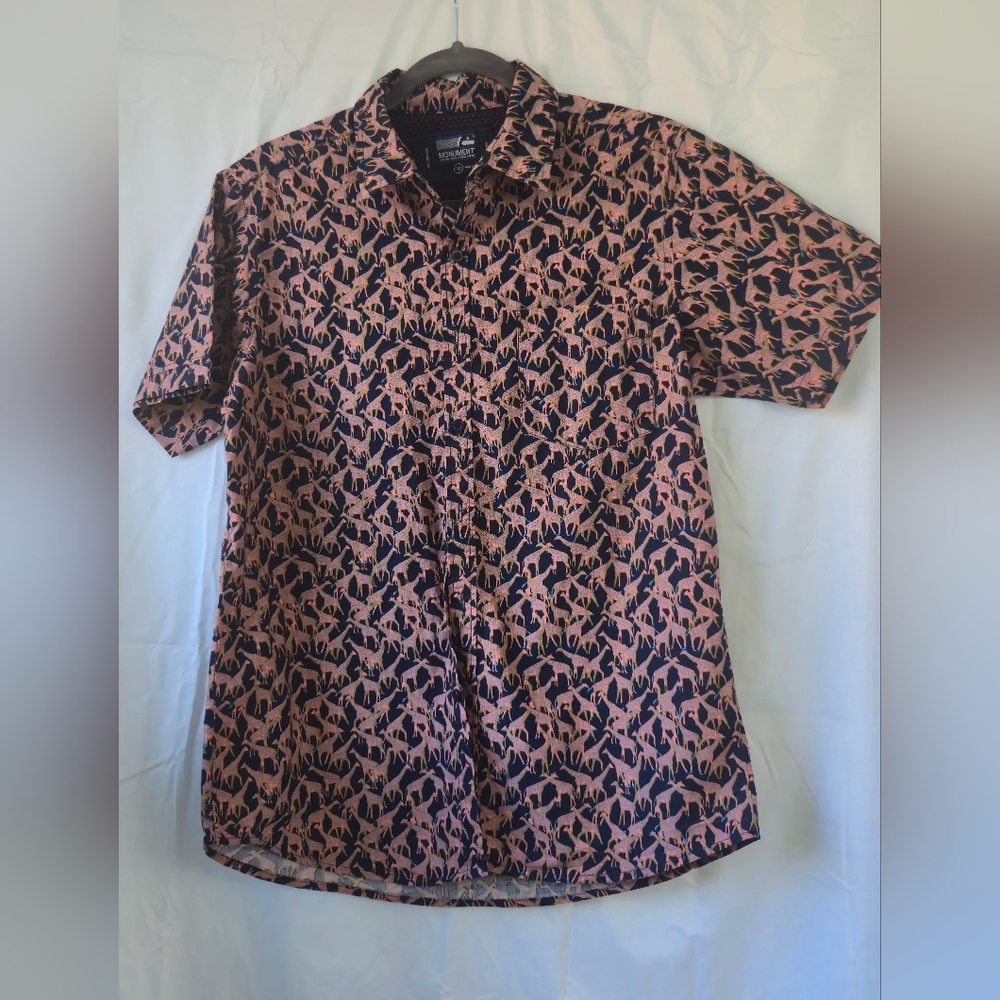 Stylish Black and Pink Casual Button-Down Shirt